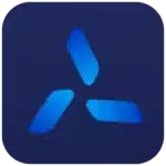 Quantumult X 的 App 图标,深蓝色底上一个蓝色三叶风车