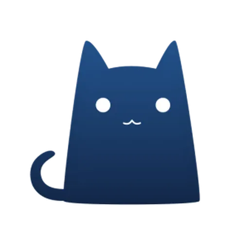 Clash for Windows 软件图标,一只深蓝色的小猫